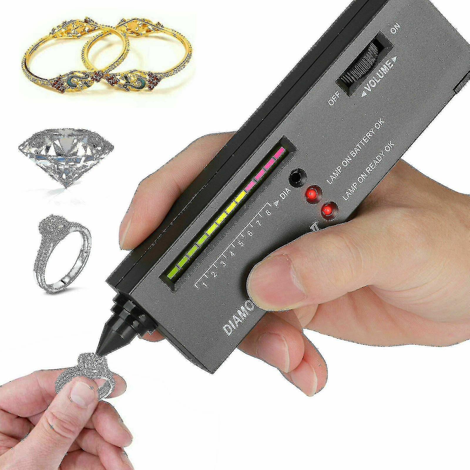 Détecteur De Diamants Et Testeur De Pierres Précieuses - Stylo Loupe 10x, Lumière Et Griffe - Professionnel Pour Diamant, Saphir, Rubis