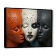 thumbnail image 2 of Designart "The Four Coral and Black Mexican Art" Mexican Floater Framed Canvas Art Print, 2 of 7