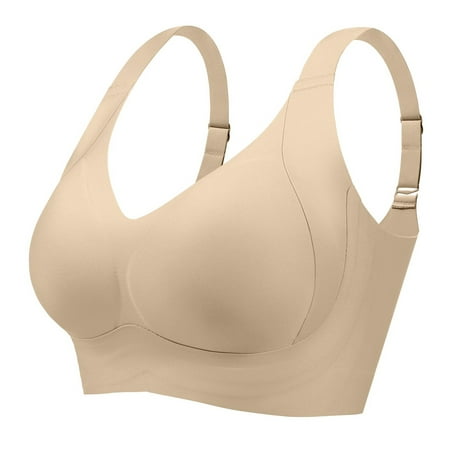 Rlmidhb Women s Plus Size T-Shirt Bra Bras Anti-Sagging Side Breast Control Adjustable Everyday Bras Complexion