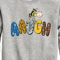 thumbnail image 3 of Peanuts - Aaugh Pattern Charlie Brown - Toddler And Youth Crewneck Fleece Sweatshirt, 3 of 6