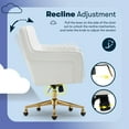 thumbnail image 2 of Serta Ashleigh Modern Office Chair Diamond-Tufted Design White Bonded Leather, 2 of 11