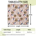 thumbnail image 2 of Pink Baseball Gear Pattern Square Fitted Tablecloth with Elastic Edge,Square Table Cover,Washable Elastic Table Cover for Home Kitchen Party Decor 36"x36", 2 of 6