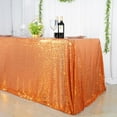 thumbnail image 4 of GFDYREE Nappe à Paillettes 90 Pouces Ronde Orange Nappe Pailletée pour Fête Shower de Bébé Décorations de Noël, 4 of 7
