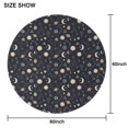thumbnail image 6 of Dark Blue Sun Moon Cloud Star Pattern Round Tablecloth 60"x60",Wrinkle Wipeable Table Cloth for Kitchen Dining Room Picnic Patio Party, 6 of 6