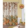 thumbnail image 3 of Fall Shower Curtain Harvest Pumpkin Bathroom Curtains with Hooks, Waterproof Fabric Sunflower Leaves Branch Linen Thanksgiving Bath Shower Curtains Set for Bathroom Bathtubs Decor 72x84 Inch, 3 of 7
