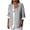 White, variant on VEKDONE 3/4 Length Sleeve Stripe Tops for Women Summer Button Down V-Neck Tunic Tops Casual Loose Fit Lightweight Blouse Fashion Clothes White L