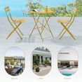 thumbnail image 6 of ACEGOSES 3 Pces Patio Folding Chairs with a Steel Frame Table for Garden, Deck and Yards, Sunflower yellow, 6 of 8