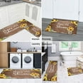 thumbnail image 6 of 2 Piece Brown Wood Sunflower Flowers Rug Kitchen Rug Set, Decor Kitchen Rugs, Absorbent Non-Slip Washable Floor Mats, Home Indoor Runner Rugs 17"x47"+17"x30", 6 of 7