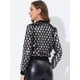 thumbnail image 3 of Chaqueta Bomber de Navidad Allegra K con lentejuelas de Manga Larga Brillo Rosa XL, 3 of 5