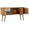 thumbnail image 4 of vidaXL Mid-Century Sideboard, Solid Mango Wood with Printed Pattern, 35.4"x11.8"x27.6", 4 of 17