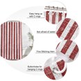 thumbnail image 3 of Red Geometric Bathroom Shower Curtains with 12 Hooks Polyester Waterproof Shower Curtain for Stalls and Bathtubs Vintage Stripes Abstract Modern Art Decorative Bathroom Privacy Curtain 66x72 Inches, 3 of 9