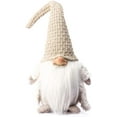 thumbnail image 1 of Adornos de decoración de elfos navideños hechos a mano, regalos del día de acción de gracias, gnomos suecos de 14 pulgadas (caqui) Namotu WMPH-1131, 1 of 7