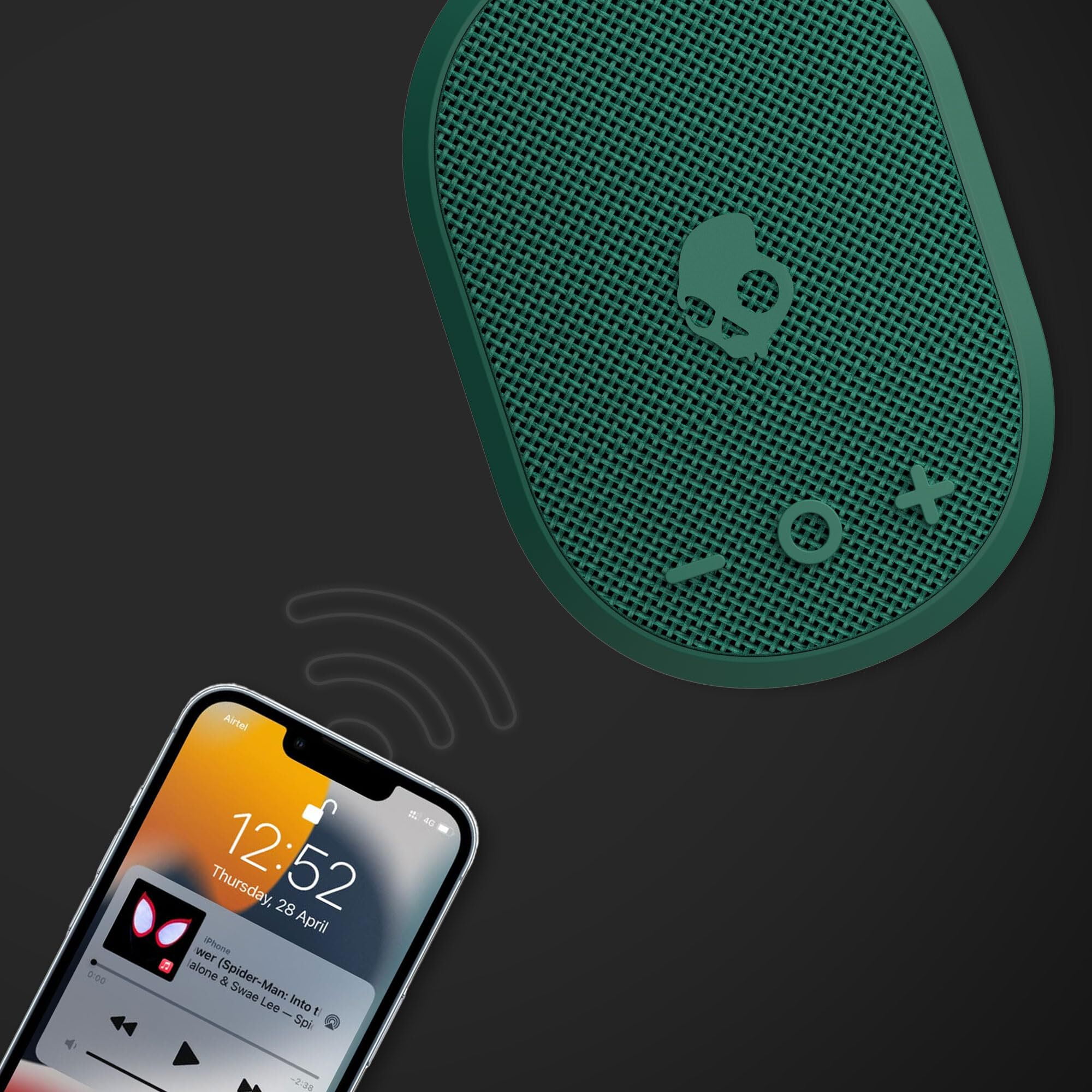Skullcandy Ounce Bluetooth Speaker, IPX7 Waterproof, 16-Hour Battery, Portable with Carry Strap