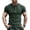 Green, variant on Men's Ribbed Henley Shirts Slim Fit Muscle Shirt Lightweight Sweaters Fitted Short Sleeve Casual T-Shirt for Men Black L