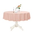 thumbnail image 1 of Romanstile Mantel Redondo Impermeable Resistente A Las Manchas Manteles Lavables Manteles De Poliéster Sin Arrugas Para Cocina Comedor Fiesta Boda Interior Y Exterior - Rosa Claro 70 Pulgadas, 1 of 5