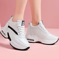 thumbnail image 2 of Women's Platform Sneakers Wedges  Lace Up Shoes Increase Fashion Sneakers for Womens Girls, 2 of 6