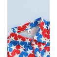 thumbnail image 5 of 4th of July Summer Outfits Toddler Boys Short Sleeve Button Down Shirt Flag Print Top Button Up Lapel Tee Shirt with Pockets, 5 of 9