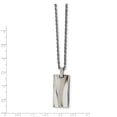 thumbnail image 2 of Chisel Stainless Steel 22in Polished Concave Rectangle Necklace, 2 of 5