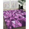 thumbnail image 2 of Ahgly Company Indoor Round Patterned Dark Magenta Purple Area Rugs, 8' Round, 2 of 6