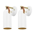 thumbnail image 4 of SAFAVIEH Westly LED White Iron Wall Sconce with White Shade, Set of 2, 4 of 10