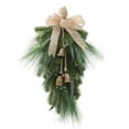 thumbnail image 5 of Honmine Artificial Christmas Teardrop, Christmas Wreaths for Decorating Outdoor, Hanging Vintage Bell Velvet Bow Swag Decorations for Front Door Outdoor Indoor Wall Xmas Home Decor, 5 of 6