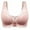 Pink, variant on Viikei Bras for Women Sports Bras Wirefree Plus Size Adjustable Sports Front Closure Extra-Elastic Breathable Lace Decoration Lingerie