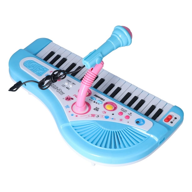 Piano Pour Tout-petit, Piano Pour Bébé Lovely Blue Avec Pied De Microphone  Surélevé Pour Microphone Pour La Maison Bleu 