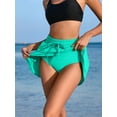 thumbnail image 5 of Womens Swim Skirts 2-In-1 High Waisted Drawstrings Bathing Shorts with Two Zipper Pockets, 5 of 6