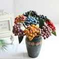 thumbnail image 5 of 6 Pack Plastic Artificial Flowers California Berries Blueberry Fruit Fake Silk Flowers Home Decorative Party Wedding (Black), 5 of 7