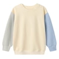thumbnail image 6 of Wilark Girls Color Block Sweatshirts Long Sleeve Crew Neck Fleece Warm Casual Kids Spring Fall Tops Gray 10, 6 of 9