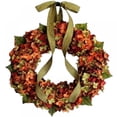 thumbnail image 1 of Fall Wreaths for Front Door, 15.7” Hydrangea Wreath for Wall Window Party Wedding Decor Indoor Outdoor, Artificial Fall Door Wreath for Thanksgiving Decorations, 1 of 10