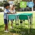 thumbnail image 6 of ECR4Kids 4-Station Sand and Water Adjustable Height Table, Sensory Bins, Seafoam/Emerald, 6 of 9