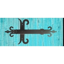 2 Pieces Wrought Iron Gate & Door Hinges Heavy Duty Black Finish Hinge For Outdoor Decor