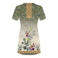 thumbnail image 4 of EGNMCR Robes de Fête pour Femmes Robe d'Été pour Femmes Bord de Mer Mode Décontractée Imprimée à Manches Courtes à Col Rond, 4 of 4