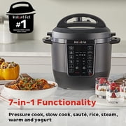 Instant Pot Duo Multi-Cooker Rio 112-0312-01 - 6 Qt, Dishwasher Safe Parts, Black