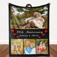 thumbnail image 1 of MesaSe Custom  Memorial Gift with Photo Text Collage  Made in USA  10 Photos Customized Blankets Personalized Throw  Using My Own Pictures for Family Mom Dad Kids Wife or Lover - 4 Sizes, 1 of 6