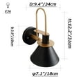 thumbnail image 4 of FSLiving Rechargeable Battery Operated LED Wall Sconce No Drilling Bedside Romantic Black Wall Lamp Fixtures Macaron Light Wall Sconces Spotlight for Indoor Bedroom Farmhouse Lounge - 1 Light, 4 of 8