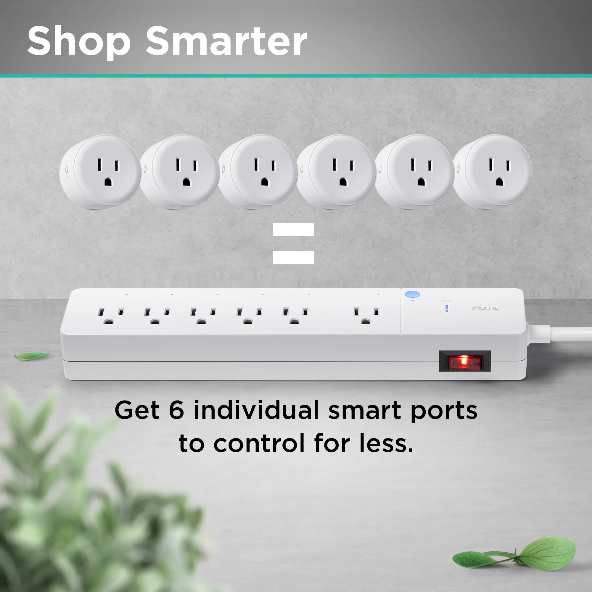 iHome IH-SW007-199 Flow 3 ft. 6-Outlets Smart Surge Protector - image 5 of 9