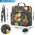 thumbnail image 3 of 3 Ring Zipper Binder with Shoulder Strap Waterproof Trapper Keeper 2 Inch D-Ring 500 Sheets Capacity Adorable Foxes with Flowers Leaves, 3 of 7