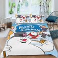 thumbnail image 2 of Frosty el Muñeco de Nieve Conjunto de sábanas temático, trío de piezas, cómodo y amigable con la piel, diseño único, regalo de decoración para el hogar para familiares, amigos y fans,135cm *200cm, 2 of 6