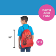 thumbnail image 3 of Large Tween Religious Drawstring Bags - Favor Bagss - 12 Pieces, 3 of 3
