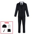 thumbnail image 1 of Disfraz de motosierra de Anime para hombre, traje negro, uniforme informal, cazador de demonios, Halloween, Carnaval, ropa de fiesta, 1 of 4