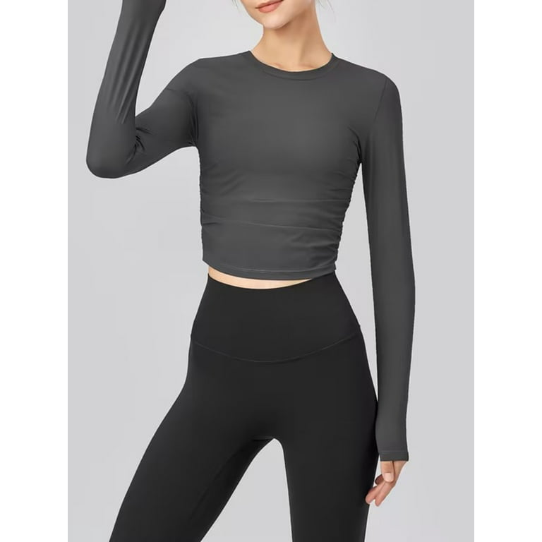 Ruched workout best sale tops