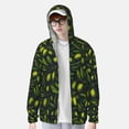 thumbnail image 3 of Pofeuu Green Branch Olive Print Sun Protection Outdoor Lightweight Full Zip UV Cooling Hoodie Long Sleeve Summer Clothing for Outdoor Hiking-Large, 3 of 5