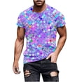 thumbnail image 4 of LYXSSBYX Big and Tall Mens Shirts Short Sleeves Clearance Casual Men's Geometry Print T Shirt Tee Graphic Tee Outdoor Daily Vacation Short Sleeve Crew Neck Shirt Spring Fall Clothing Apparel, 4 of 6