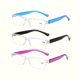 thumbnail image 4 of Gafas de lectura ultraligeras, paquete de 3 for hombres y mujeres, gafas de presbicia con marco cuadrado de medio borde HD for lectura de televisión en computadora, gafas portátiles for uso diario, 4 of 5