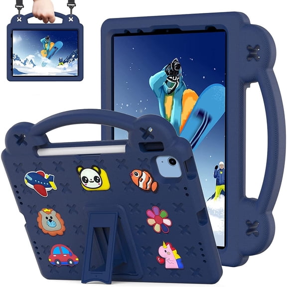 JINRAN Kids Case for iPad 10th Generation 10.9 Inch, Kids Girl Shockproof Full Body Protective with Pencil Holder, Folding Handle Stand Shoulder Strap for 10.9" iPad Case 2022 Released
