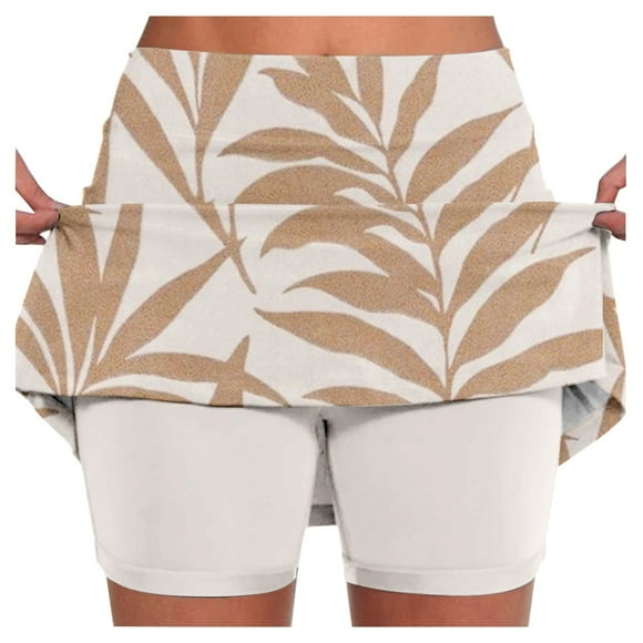 Womens Palazzo Pants Dressy Casual Pants Slacks Skorts Printed High Waisted Layered Slimming Stretchy Elastic Waist with Side Slit Sports Palazzo Pants