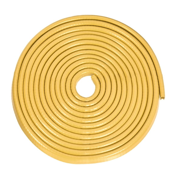 Unique Bargains Edge Trim U Seal Extrusion Yellow U Channel Edge Protector PVC Plastic w Iron Sheet Fits 1/16''-9/64'' Edge 16.4Ft/5M