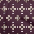 thumbnail image 1 of oneOone Georgette Viscose Chocolate Brown Fabric Geometric Fair Isle Pattern Craft Projects Decor Fabric Printed By The Yard 42 Inch Wide, 1 of 4
